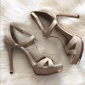 Michael Kors Collection Leandra Suede Sandal 10.5